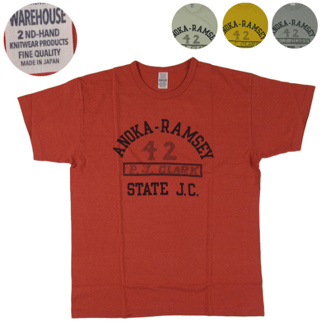 WAREHOUSE ウエアハウス Lot.4064 Tシャツ ANOKA-RAMSEY【半袖T