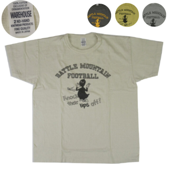 WAREHOUSE ウエアハウス Lot.4064 Tシャツ BATTLE MOUNTAIN