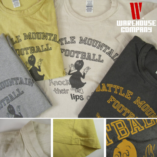 WAREHOUSE ウエアハウス Lot.4064 Tシャツ BATTLE MOUNTAIN