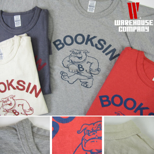 WAREHOUSE ウエアハウス Lot.4064 Tシャツ BOOKSIN