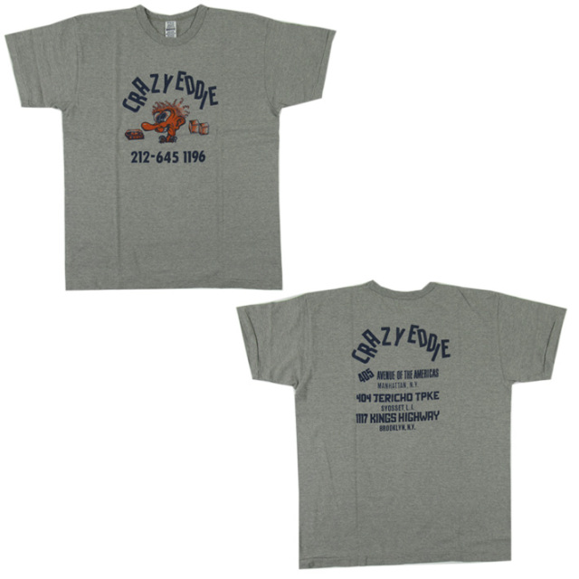 WAREHOUSE ウエアハウス Lot.4064 Tシャツ CRAZY EDDIE 【半袖T