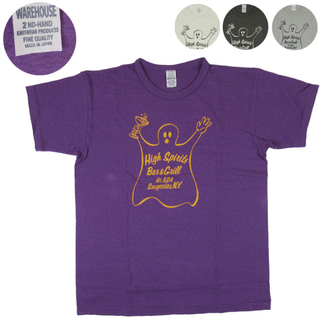 WAREHOUSE ウエアハウス Lot.4064 Tシャツ HIGH SPIRITS【半袖T