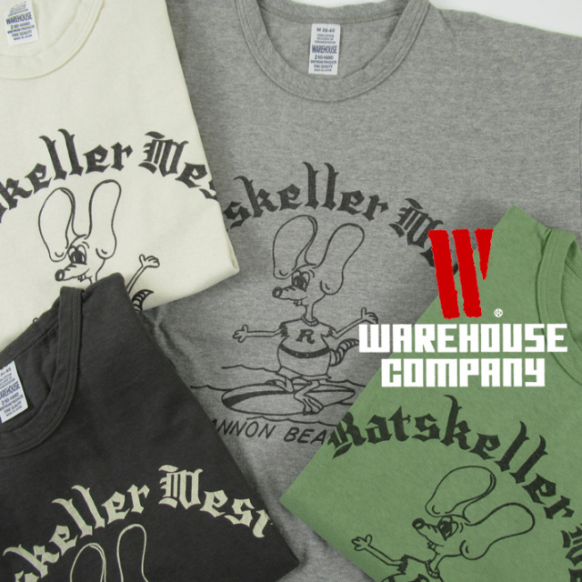 WAREHOUSE ウエアハウス Lot.4064 Tシャツ RATSKELLER 【半袖Tシャツ