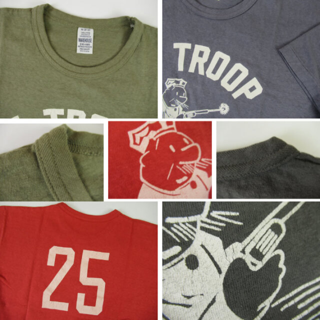 WAREHOUSE ウエアハウス Lot.4064 Tシャツ F TROOP