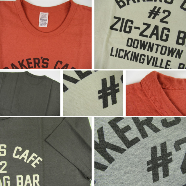 WAREHOUSE ウエアハウス Lot.4064 Tシャツ ZIG-ZAG BAR【半袖T