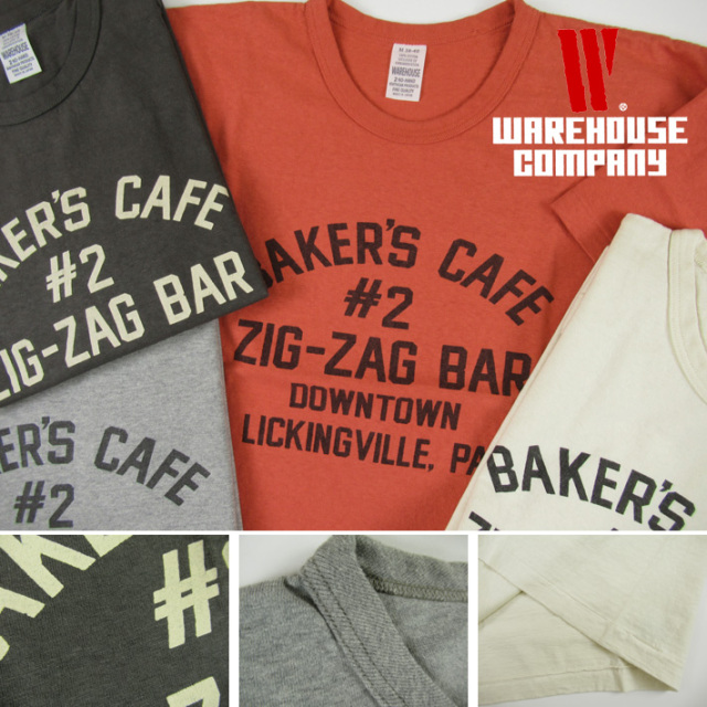 ぐぅ WAREHOUSE ウエアハウス Lot.4064 Tシャツ ZIG-ZAG BAR