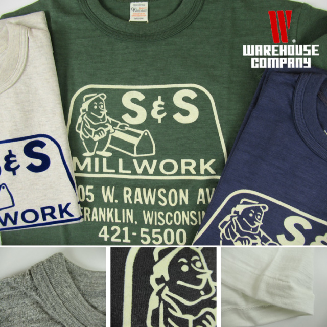 WAREHOUSE ウエアハウス Lot.4601 Tシャツ S&S【半袖Tシャツ