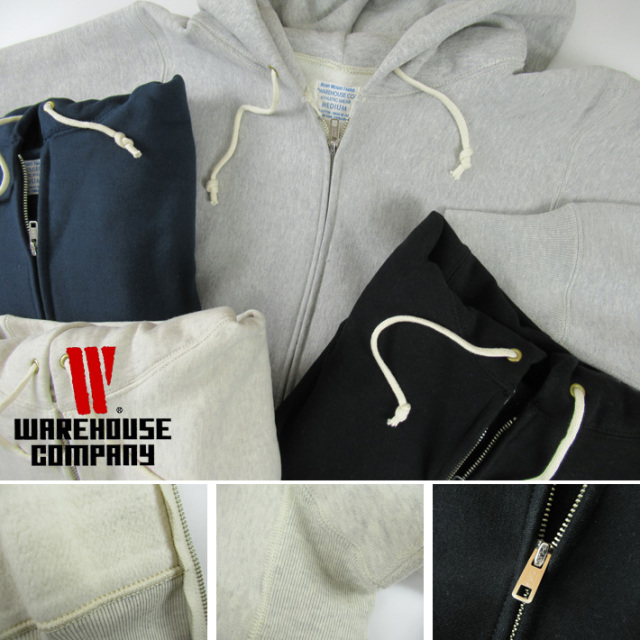 WAREHOUSE ウエアハウス Lot.487 無地 ジップスウェットパーカー -JOE-