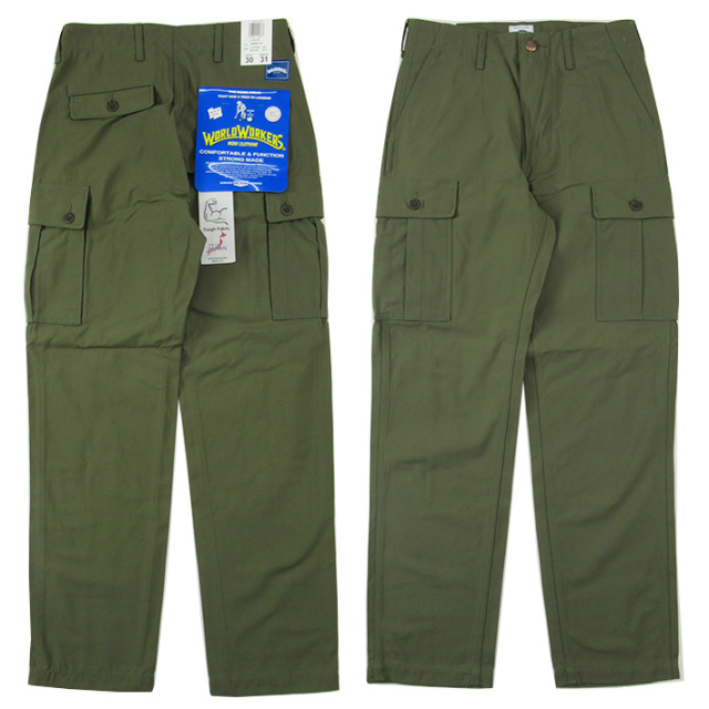WORLD WORKERS ワールドワーカーズ カーゴパンツ カーキ WW582J