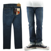 Lee AMERICAN RIDERS 205 TIGHT タイトストレート ジーンズ  濃色ブルー LM8205-526 -JOE-