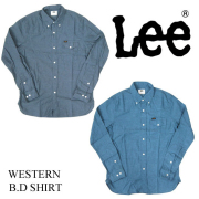 Lee リー 長袖 ボタンダウン ウエスタンシャツ  LEE-LT0553-100-142 【off price】 -JOE-