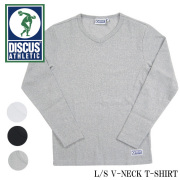 DISCUS ATHLETICディスカス VネックロングスリーブTシャツ