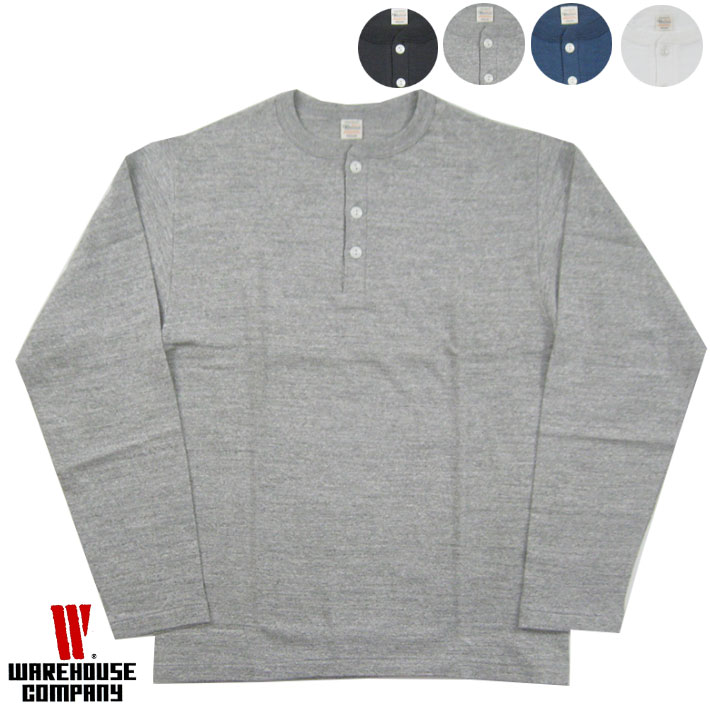 ウエアハウス 長袖 ヘンリーネック TEE