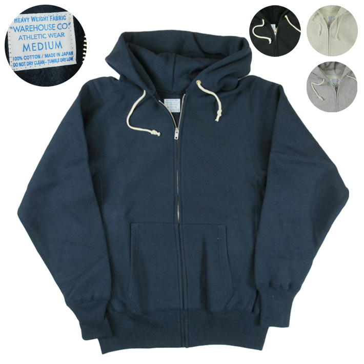 ウエアハウス ジップ スウェットパーカー