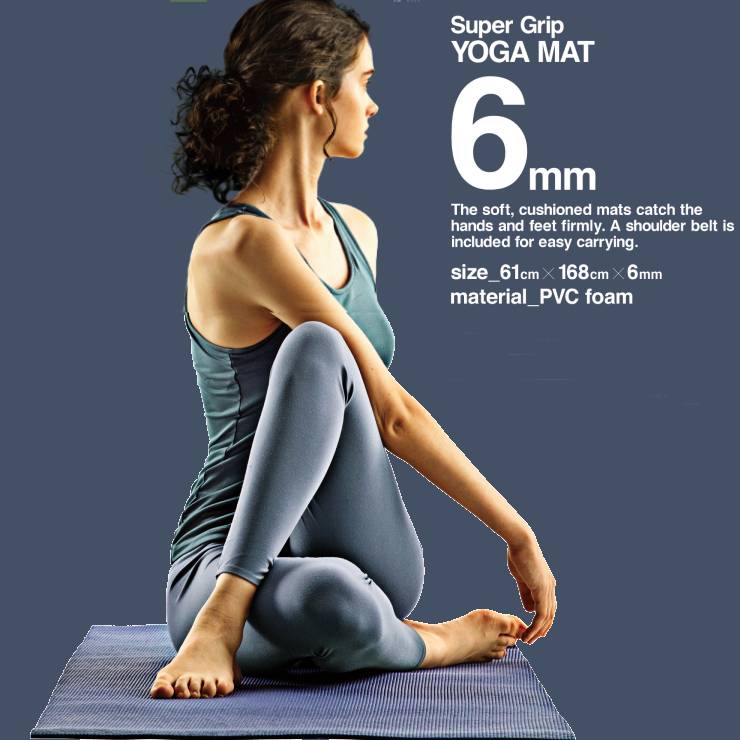 La-VIE(ラ・ヴィ) スーパーグリップヨガマット6mm メロウブルー