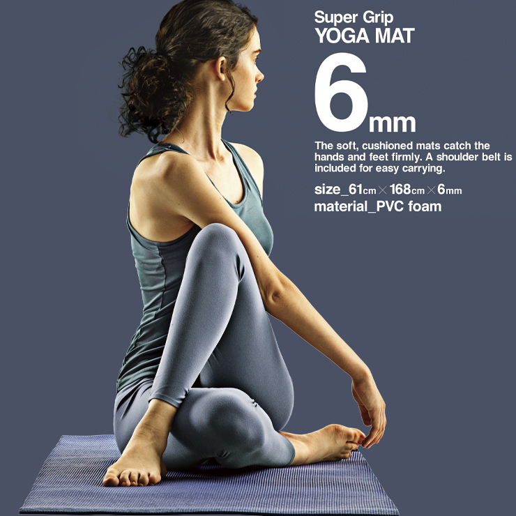 La-VIE(ラ・ヴィ) スーパーグリップヨガマット6mm メロウブルー