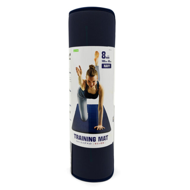 室内トレーニングの必需品！トレーニングマット8mm ガイドライン付き