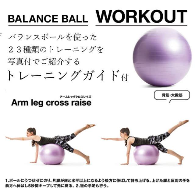 バランスボール55cmパープル（空気入れ付き）：La-VIE公式オンライン