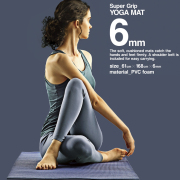 La-VIE(ラ・ヴィ) スーパーグリップヨガマット6mm メロウブルー