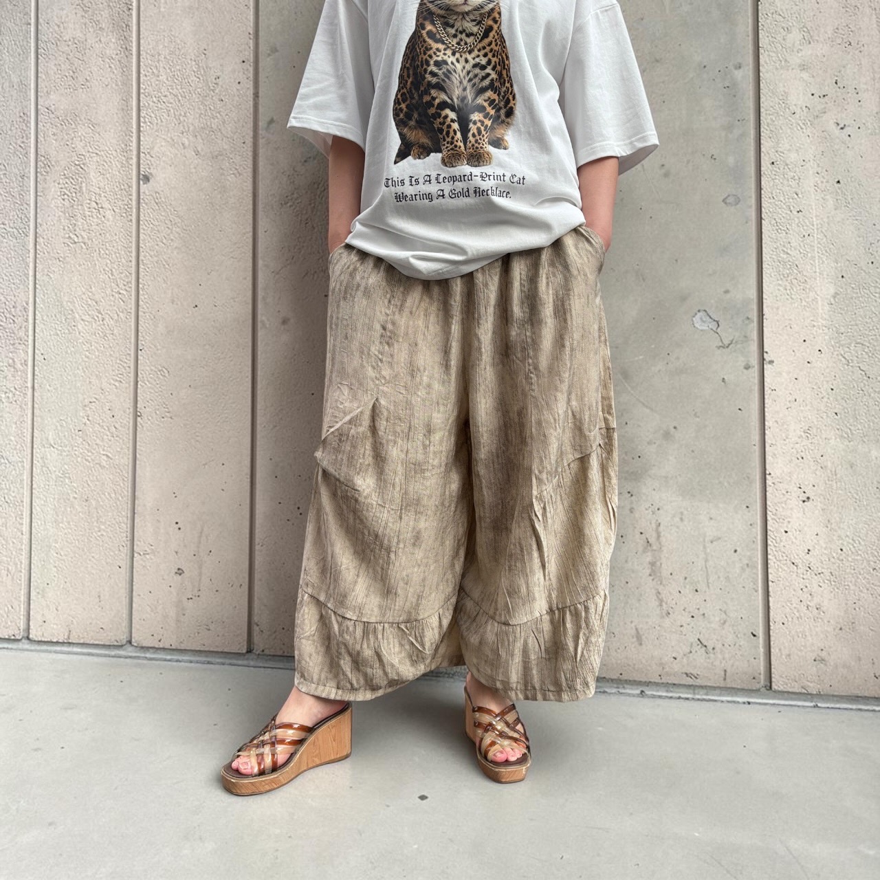 サラサラ 涼しい ゆる パンツ
