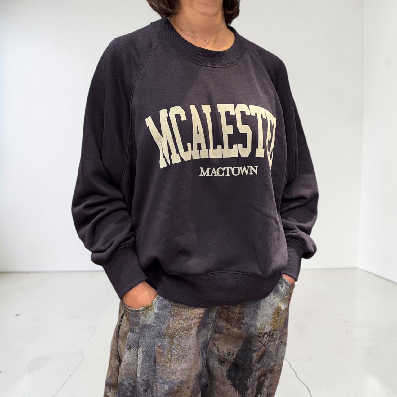 "MACALESTER" オーバーサイズ 裏毛 トップ
