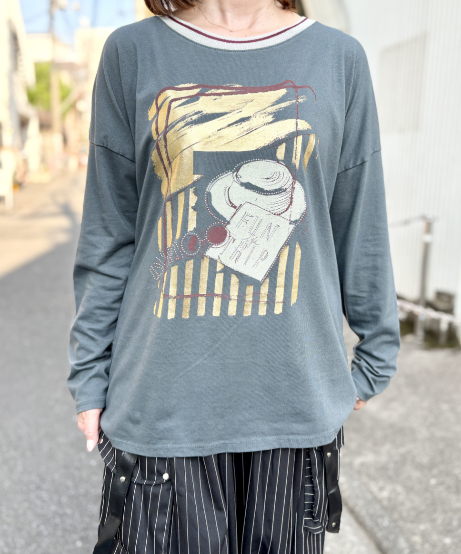 MARK&LONA ハイネック長袖シャツ　48 MARK & LONA ハイネックシャツ スカルデザイン - メルカリ
