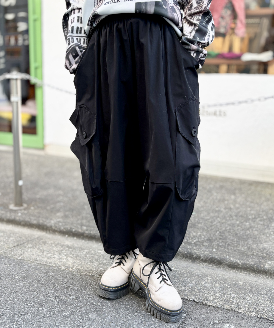 マルチポケット カーブ バレル 変形 パンツ