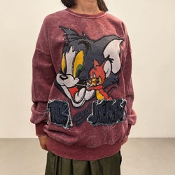 トムとジェリー ピグメント スパンコール カットソー 長袖 トップ