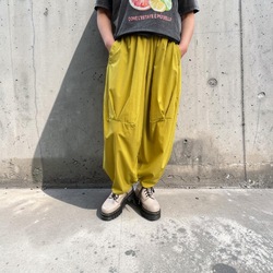 前後タック ボリューム カーブ パンツ  カラー