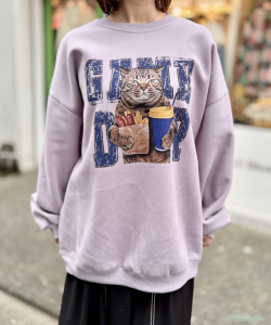 GAME DAY ネコ ポテト ジュースカットソー 長袖 トップ