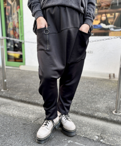 Y's BANG ON! No.106 アシンメトリーサルエルパンツ ワイズY's ウール縮絨アシンメトリーサルエルパンツ 赤2 (K-129155)