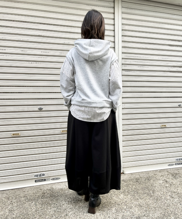 2種類選べる 【MILKBOY】再構築 異素材 ニット切替 ワッペン ビック