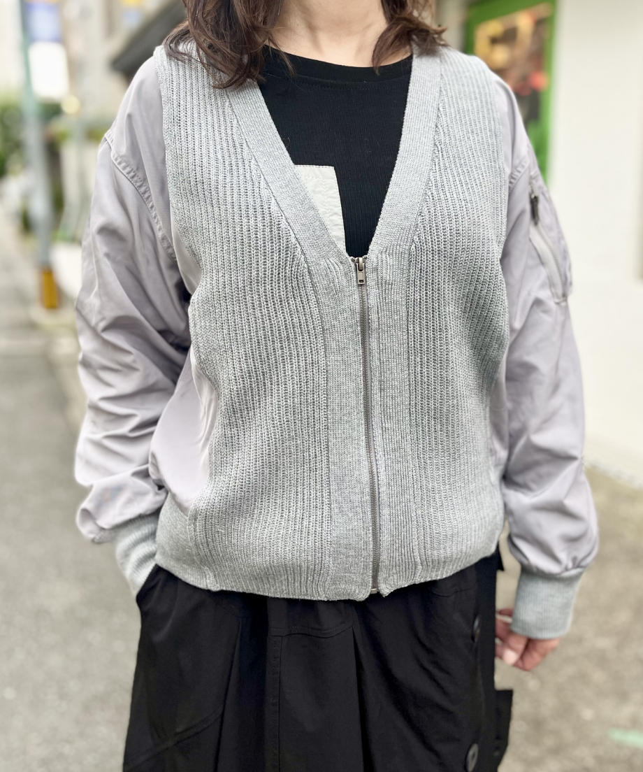 discovered knit sleeve おいしく ma-1 ニットスリーブMA1 