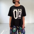 Italy モノトーン プリント カットソー 半袖 Tシャツ