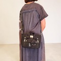 ライダース ジャケット ダイバー素材 メッシュ パンチング コンパクト 軽量 ショルダー バッグ