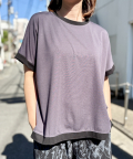 配色 バインダー 切替 カットソー 半袖 Tシャツ