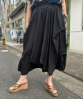 3D フリル つまみ ワイド 変形 パンツ