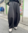 ジャージ 裾 切り替え すぼまり ゆる カーブ パンツ