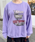 American DINER 裏起毛 クルー ネック プルオーバー トップ