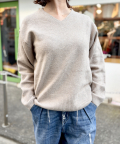 フカフカ スッキリ Vネック ソフト ニットトップ