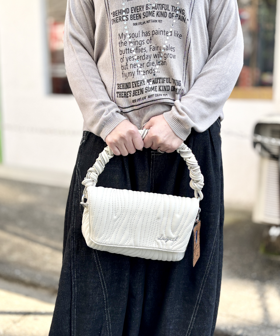 Desigual ステッチ キルティング 2Way ショルダー バッグ