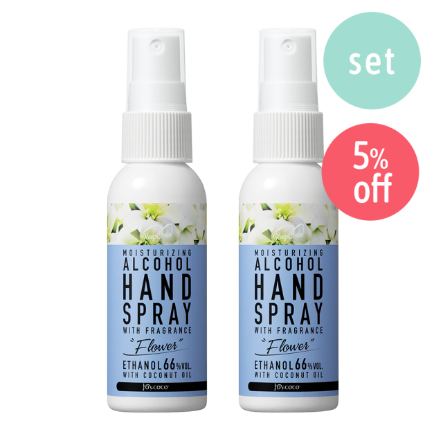 香り付きのハンドスプレー100本セット ジョイココモイストハンドスプレー フラワー