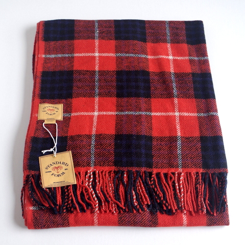 【YARNZ】15AW/ヤーンズ Grunge plaid/STANDARD FORM 大判ストール チェックのストール 大判　厚手のウール・カシミアストール　オレンジ ヤーンツ★送料無料