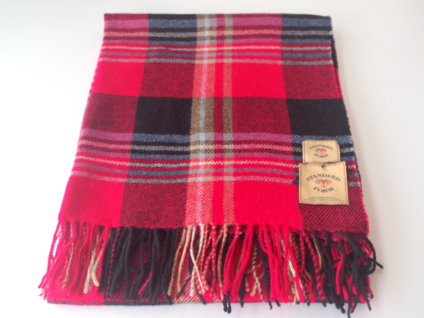【YARNZ】16AW/ヤーンズ GINGHAM GRID Blanket STANDARD FORM 大判ストール チェック　ストール 大判　ウール カシミアストール 赤 黒 ヤーンツ★送料無料
