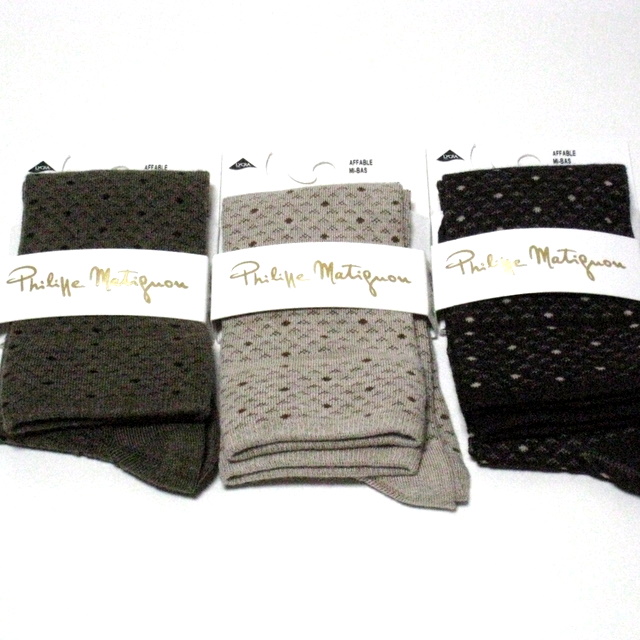 【フィリップマティグノン（Philippe matignon)】ハイソックス★メール便対応