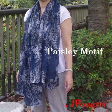 コットン ストール ペイズリー 薄手 春 春物 夏 夏用ストール UV 紺 黒 大判 秋 ショール コットンストール 綿 UVカット レディース 大判ストール 冷房対策 持ち運び 日焼け防止★メール便対応