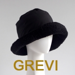 グレヴィ  レインハット 春 秋冬 greviのウォータープルーフの帽子 ブラック 雨の日 firenze イタリア 直輸入 ハット フィレンツェ★送料無料