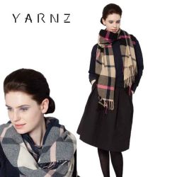 【YARNZ】14AW/ヤーンズ Tartan/タータン・タータンチェック・カシミアとウール・カシミヤ ストール 大判　厚手のチェック/ヤーンツ★送料無料