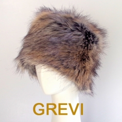 グレヴィ ブランド GREVI ハット 帽子 秋冬 冬 冬用帽子 フェイク ファー ブラウン レディース ロシア帽 コサック帽子 ファー帽子 おしゃれ帽子 エコファー Firenze★送料無料