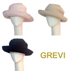 グレヴィ ブランド 帽子 レインハット  春夏 秋冬 直輸入 UV レディース UVカット  おしゃれ 折りたたみ ハット ウォータープルーフ 撥水 はっ水 加工 黒  レディース 雨 防寒  grevi firenze  イタリア製 フィレンツェ★送料無料